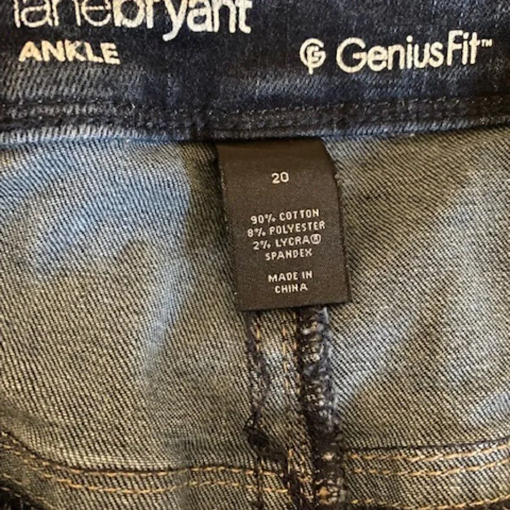 Lane Bryant Genius Fit Ankle Jeans, size 20